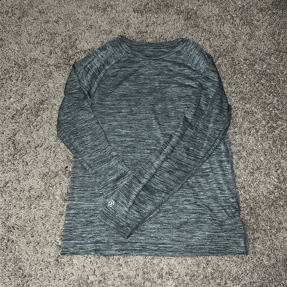 Grey athletic long sleeved champion shirt. Dri-fit sized small.